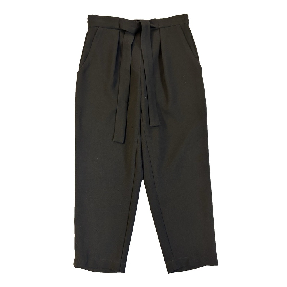 BCBG Generation Women's XS Sexy Black Paper Bag Cropped Pants Capsule Staple
